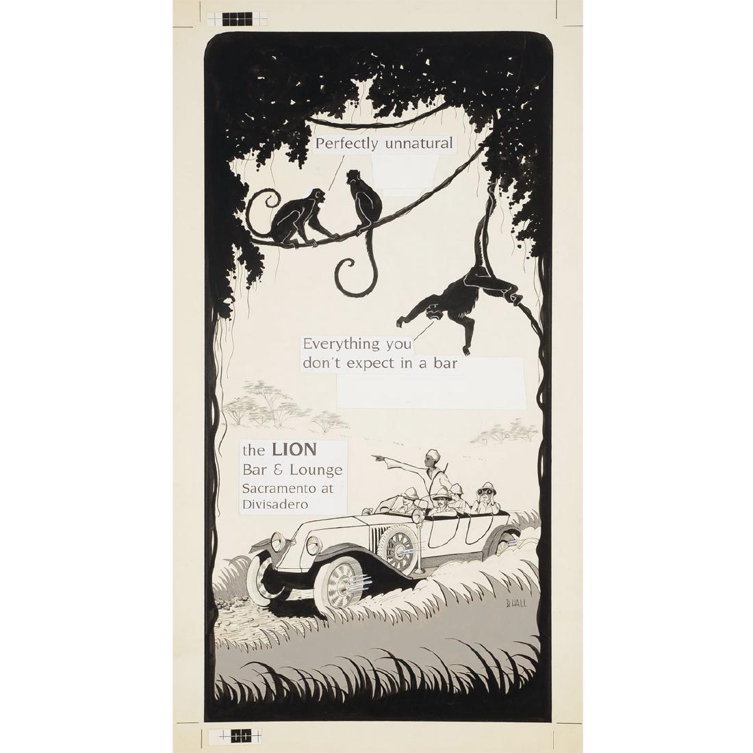 Dale Hall 4 original advertisement drawings from The (1 of 6)