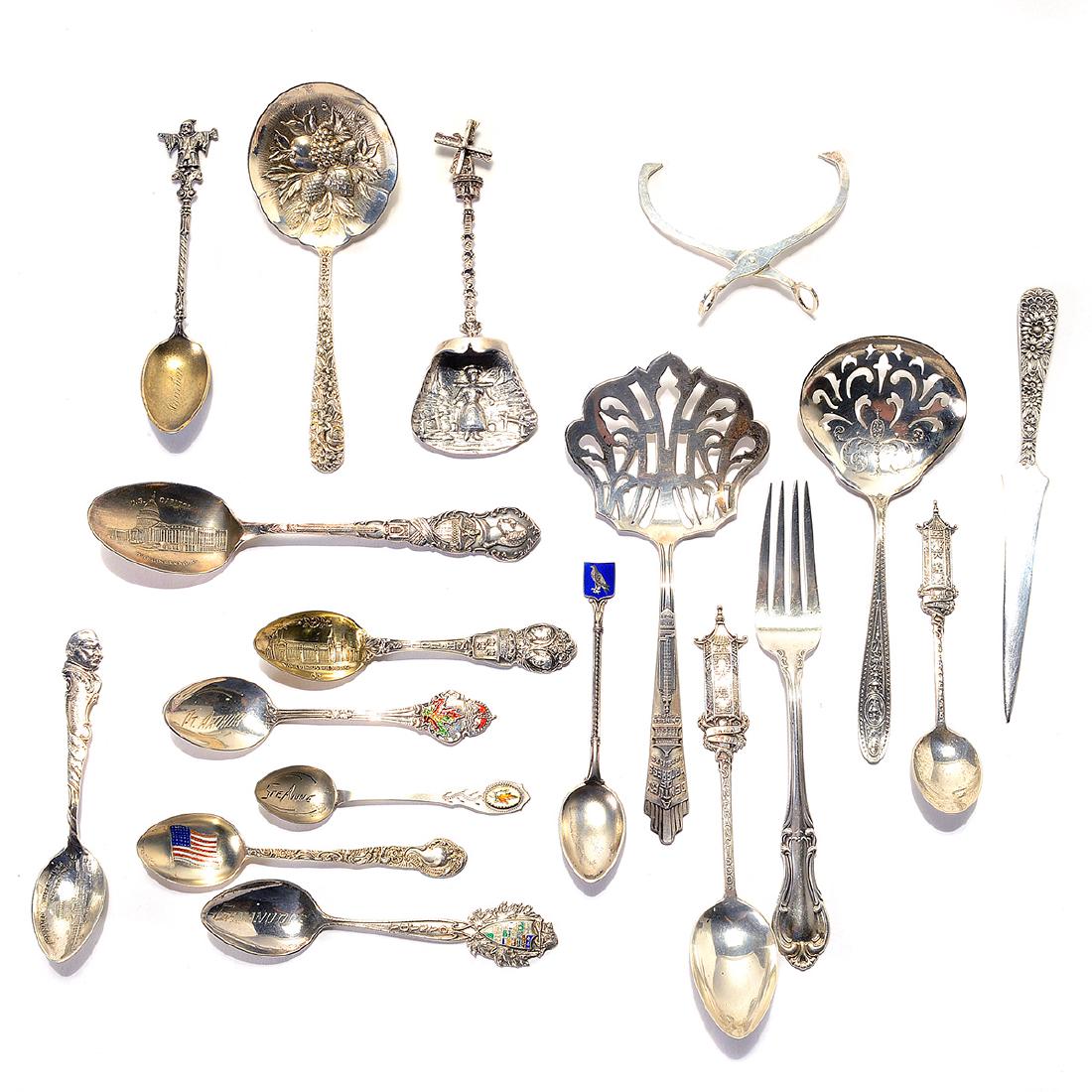 Assembled Collection of Sterling Silver Souvenir Spoons (1 of 4)