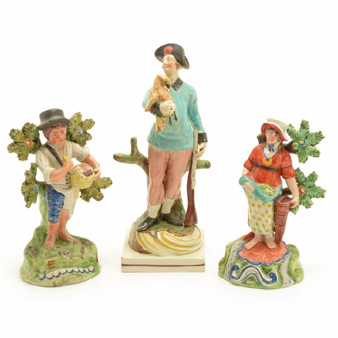 Three Staffordshire Creamware Figural Groups (1 of 10)