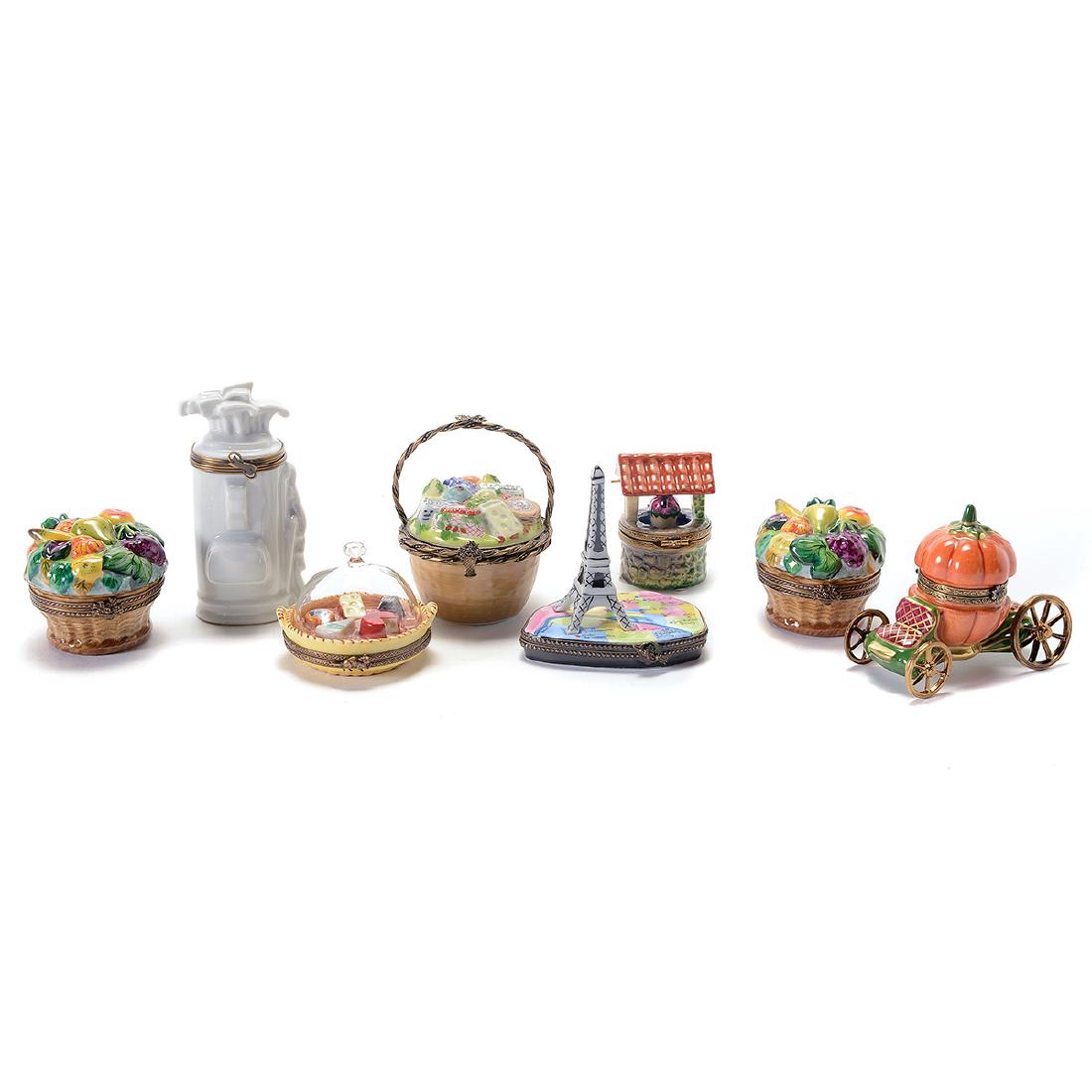 Eight Limoges Porcelain Decorative Boxes (1 of 6)