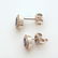 Pair of Sapphire, Diamond, 14k White Gold Stud - 3