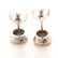 Pair of Sapphire, Diamond, 14k White Gold Stud - 4