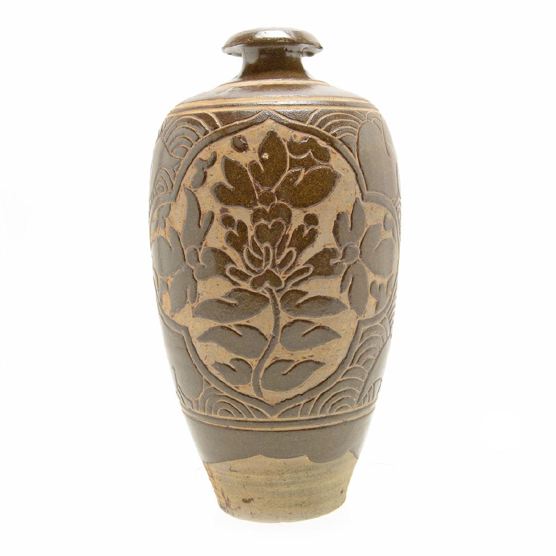 Brown Glazed and Slip-Decorated Ceramic Jar, Song (1 of 6)