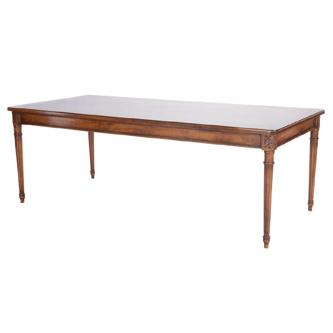 Louis XVI Style Walnut Extension Dining Table with Two (1 of 5)