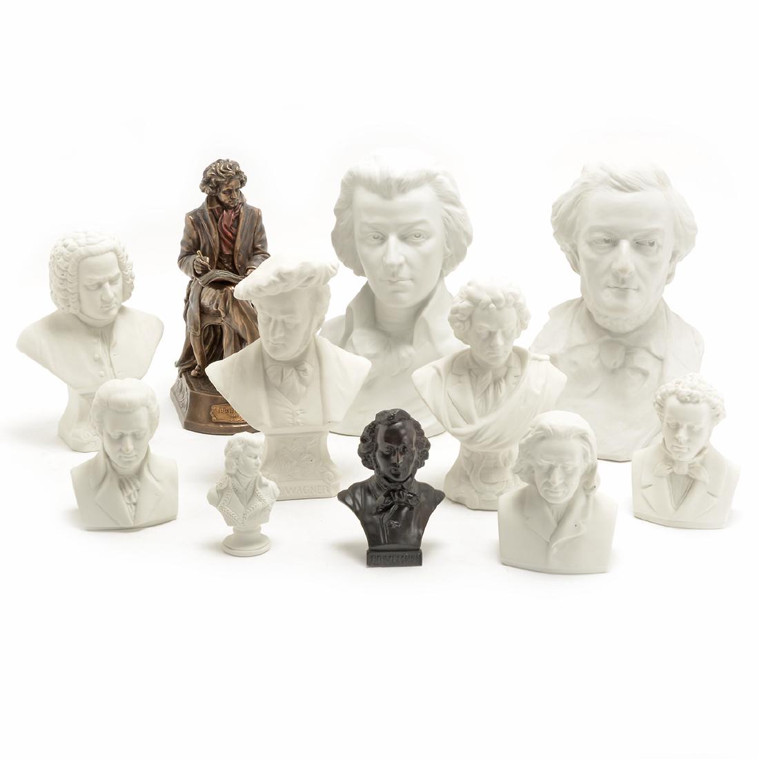 Kaiser Bisque Composer Busts with Two Additional Busts (1 of 10)