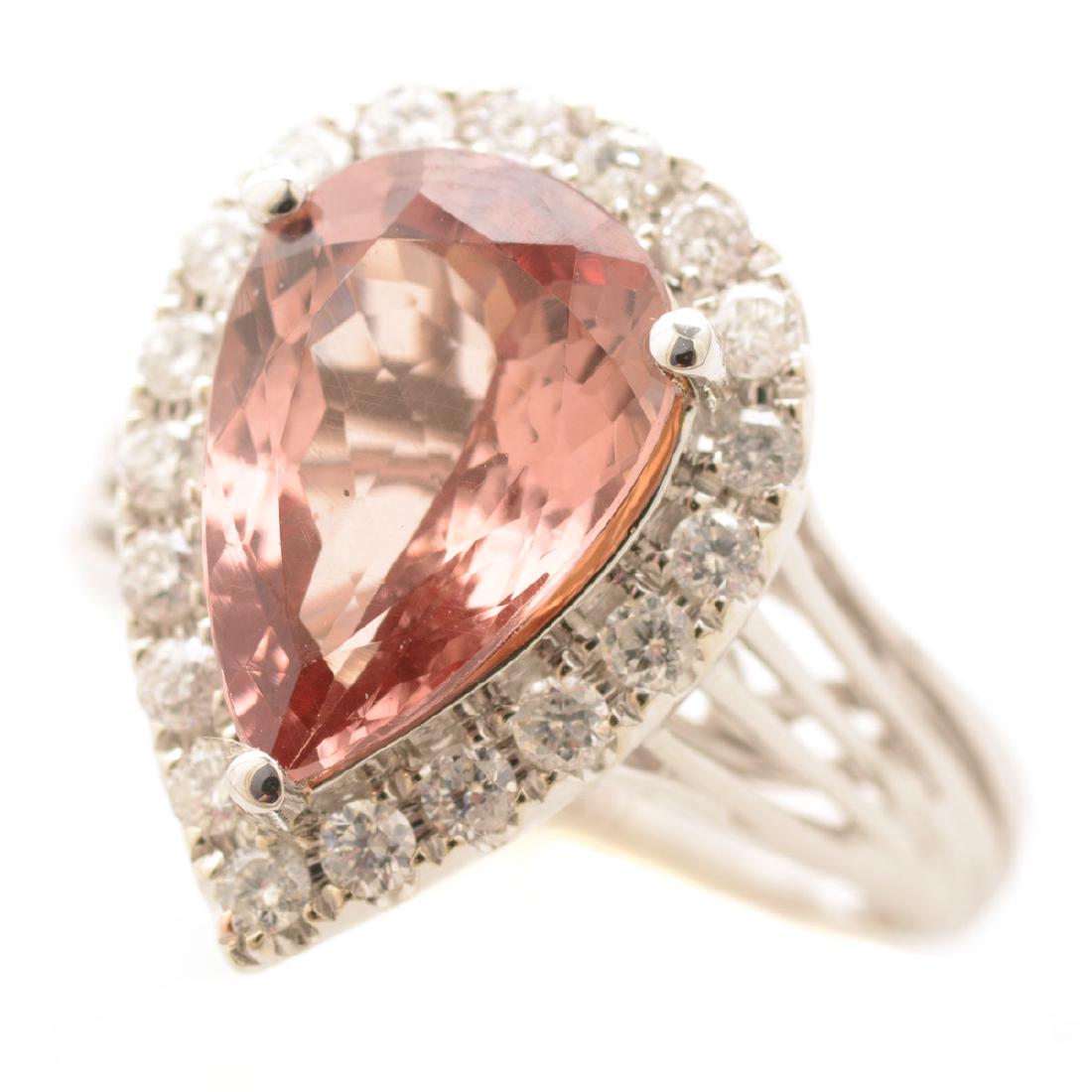 Color Change Garnet, Diamond, 14k White Gold Ring. (1 of 4)
