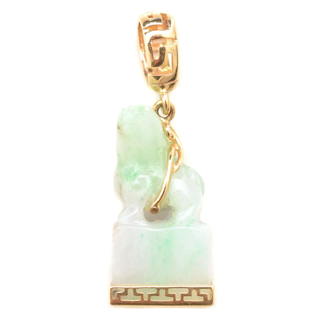 Jade, 14k Yellow Gold Pendant. (1 of 6)