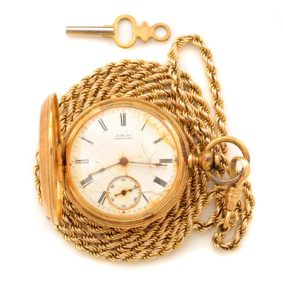 American Watch Co. 14k Yellow Gold Pocket Watch with (1 of 7)