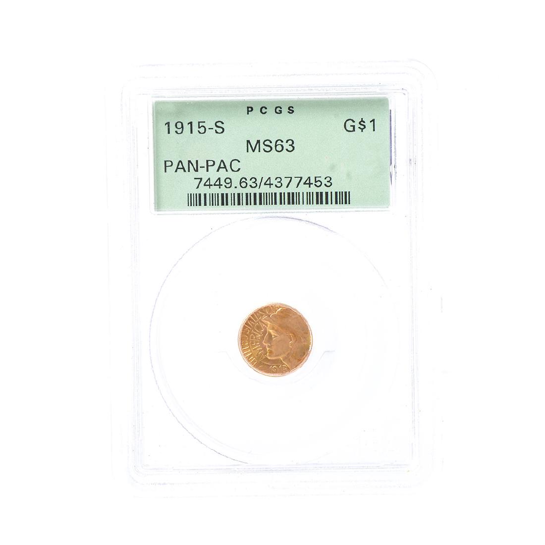 US 1915(S) Panama Pacific Exposition $1.00 Gold Coin (1 of 5)