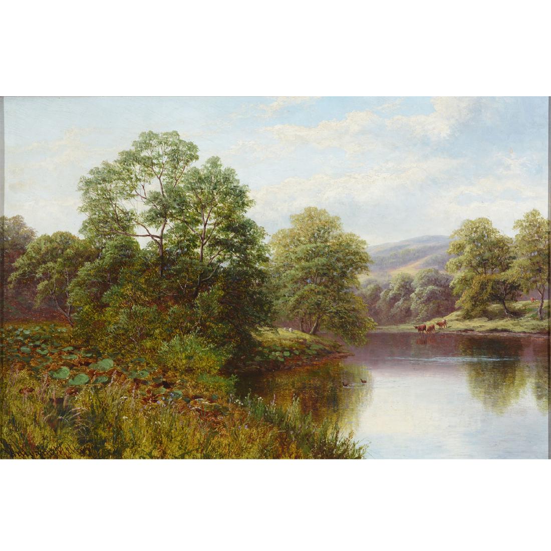 William Mellor "On the Nidd, Yorkshire" oil on canvas (1 of 5)