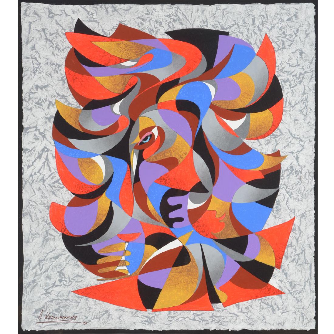 Anatole Krasnyansky "Firebird' watercolor and acrylic (1 of 5)