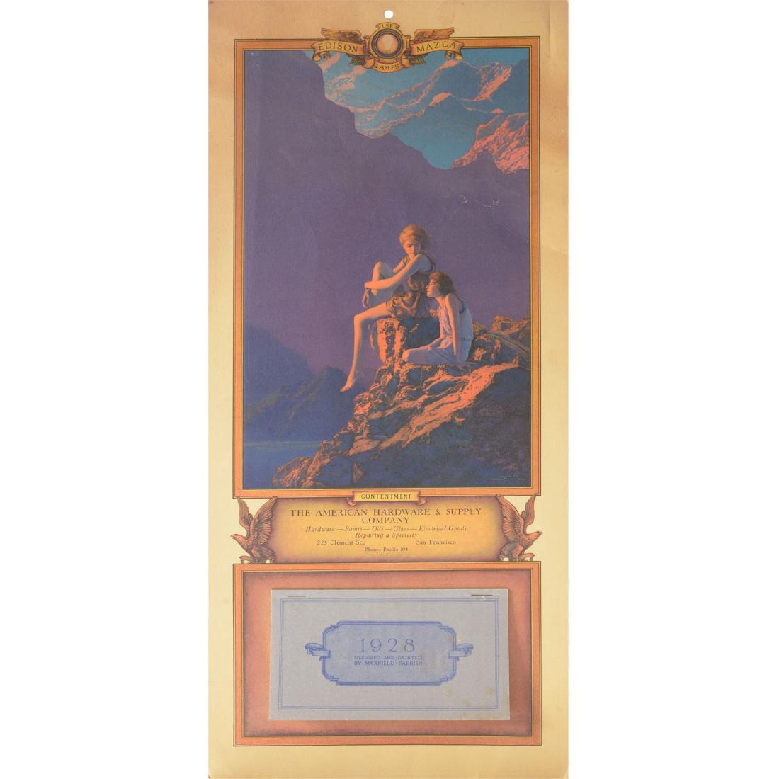 Maxfield Parrish "1928 Calendar (contentment)"  offset (1 of 8)