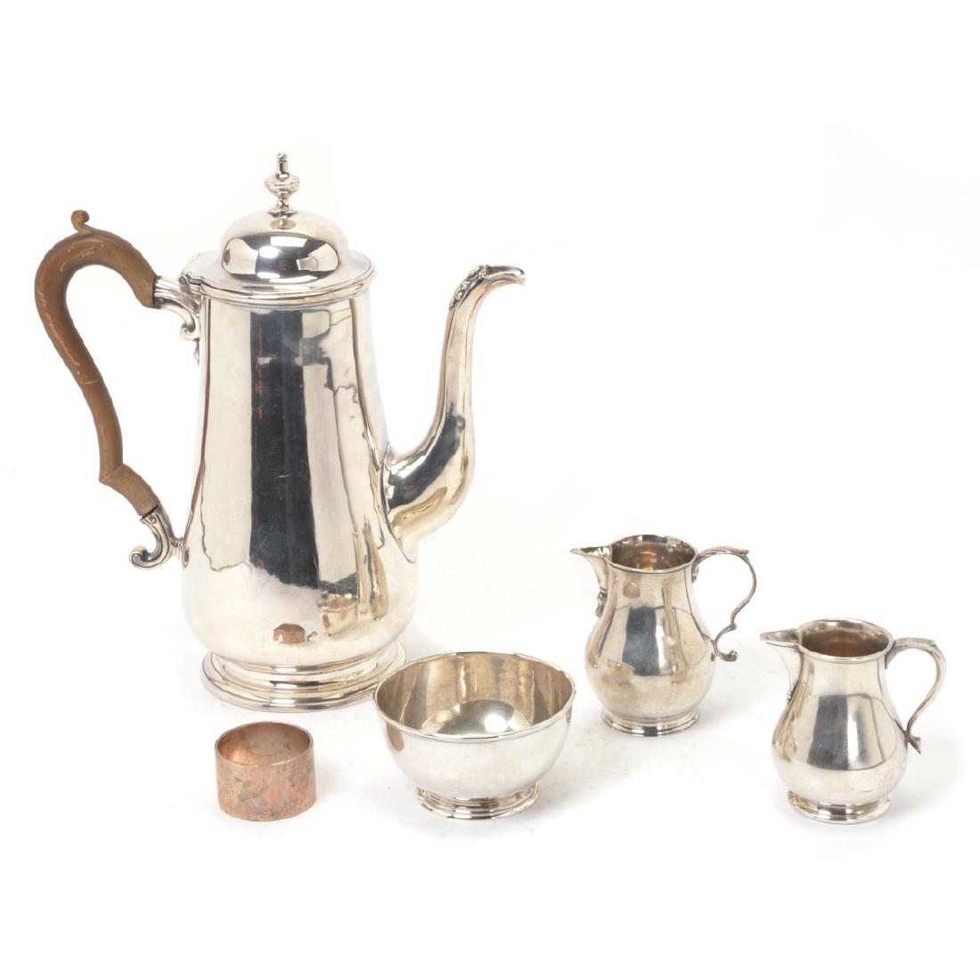 Five English or Irish Sterling Tea Articles (1 of 6)