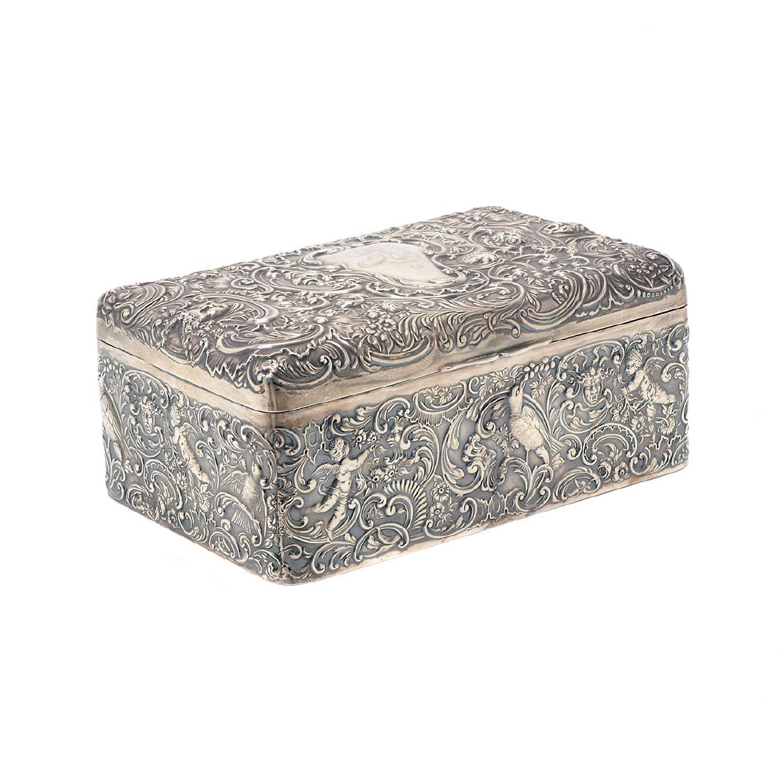 English Sterling Silver Repousse Jewelry Casket (1 of 8)