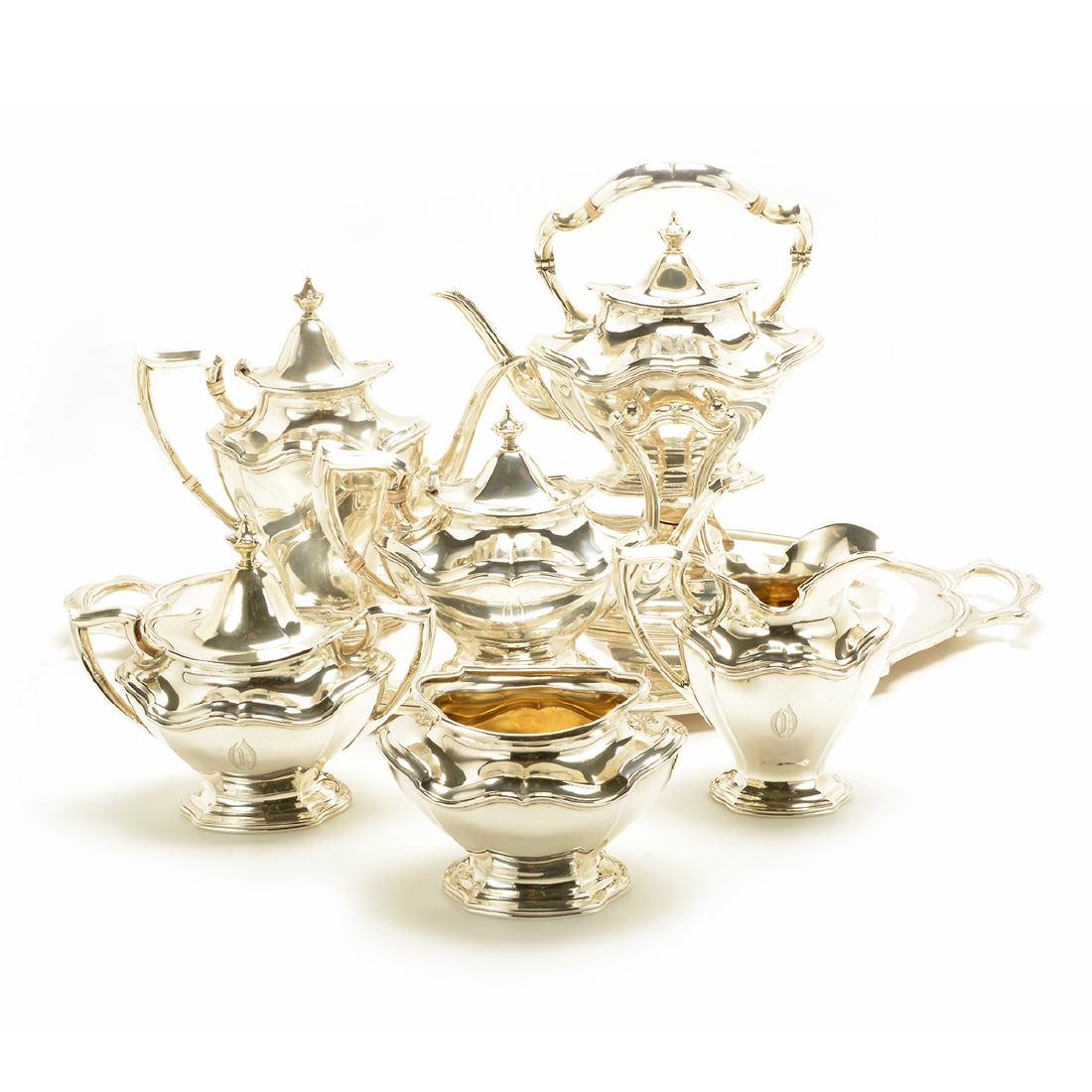 Reed & Barton Sterling Tea Service with Tray (1 of 10)