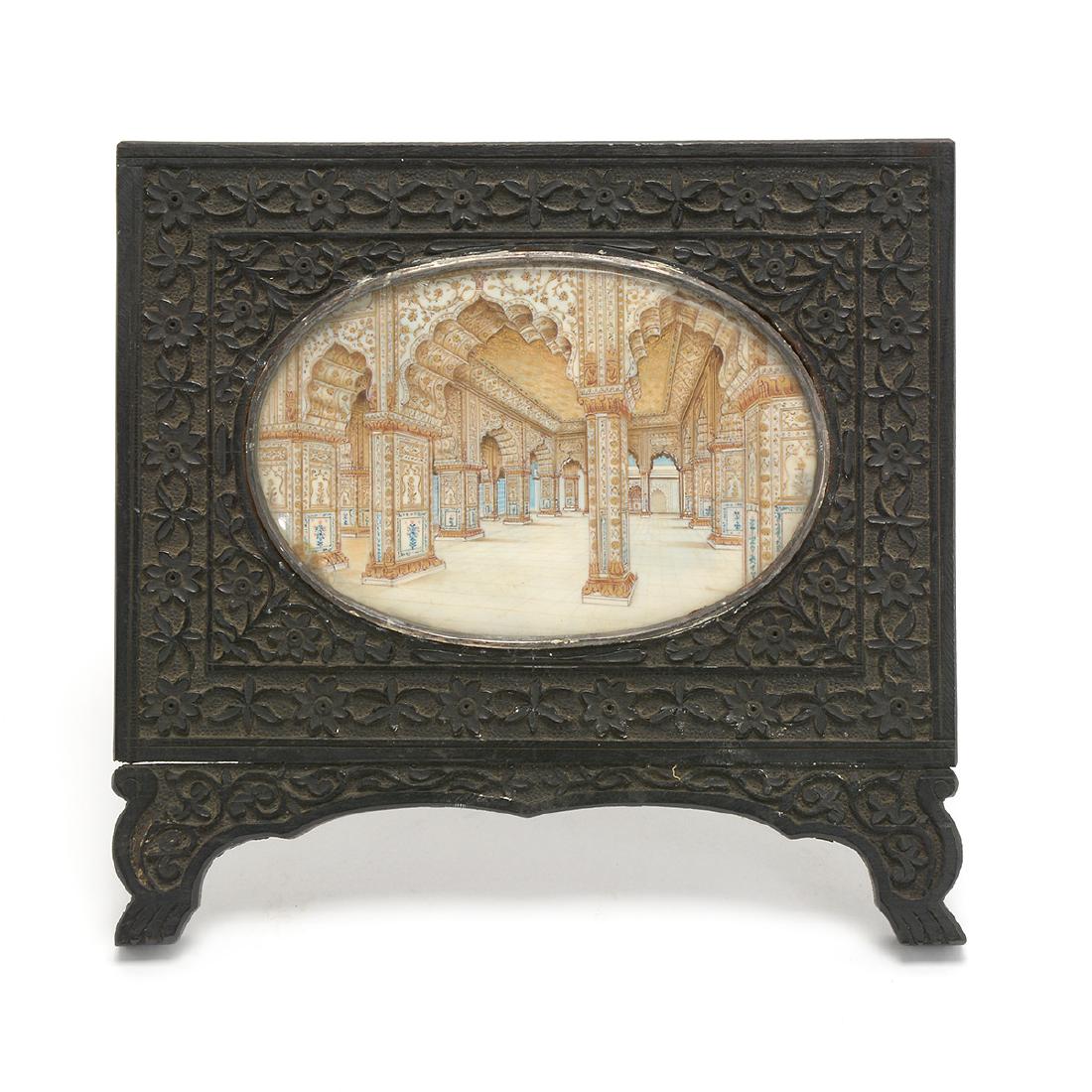 Persian Miniature Painting of Mosque or Palace (1 of 5)