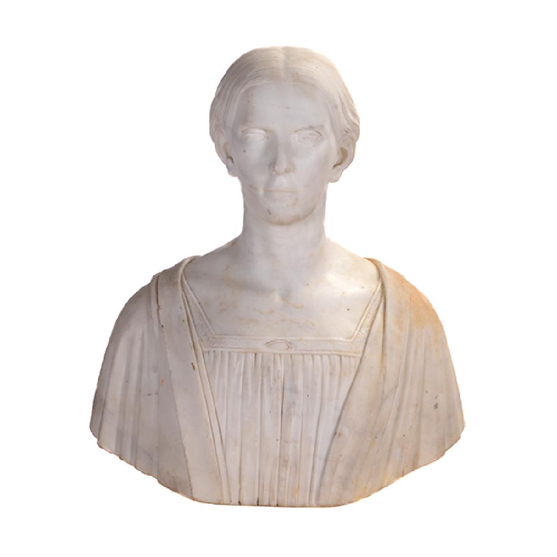 Italian Marble Bust of Lady (1 of 6)
