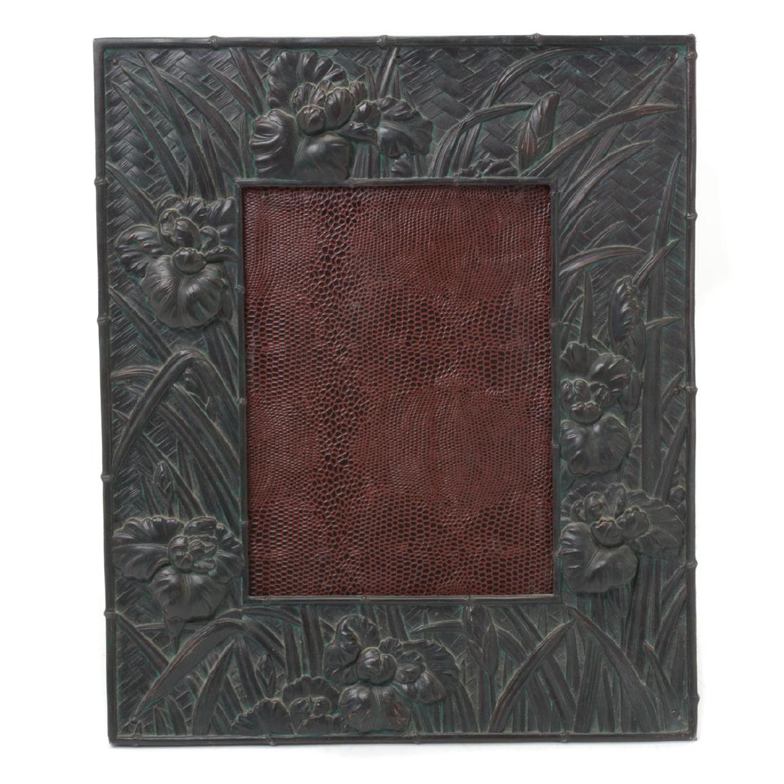 Japanese Export Art Nouveau Patinated Bronze Picture (1 of 4)