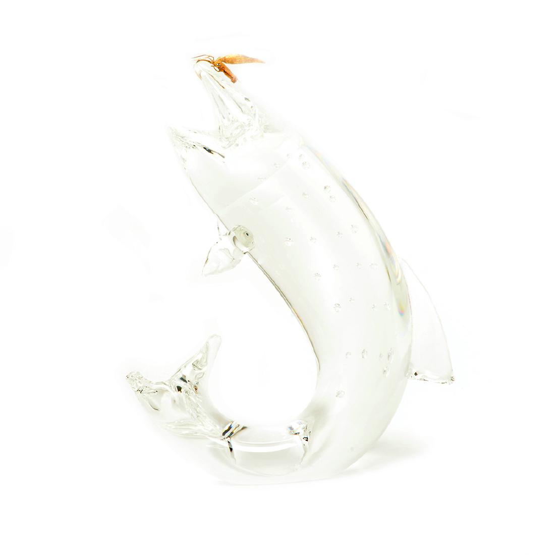 Steuben Glass Trout with 18k Gold Hook and Bait (1 of 8)