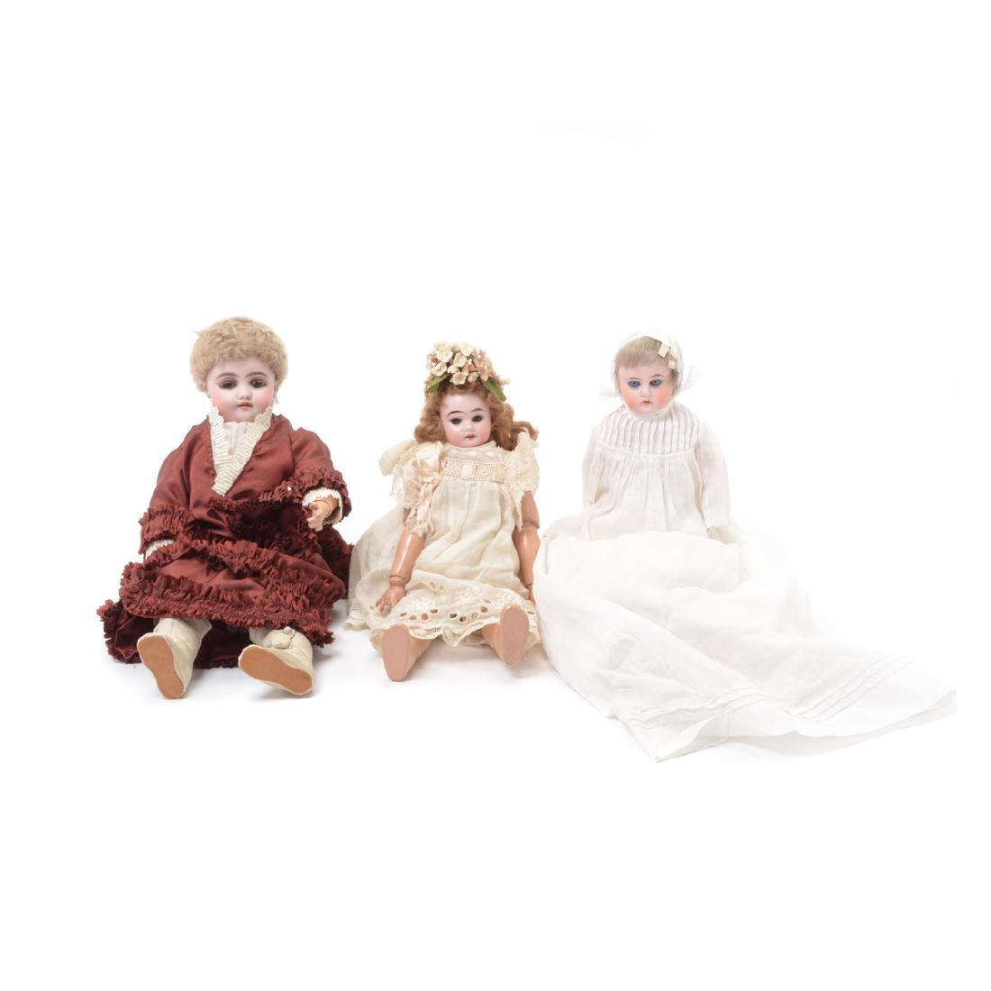 Three Bisque Head Dolls (1 of 9)