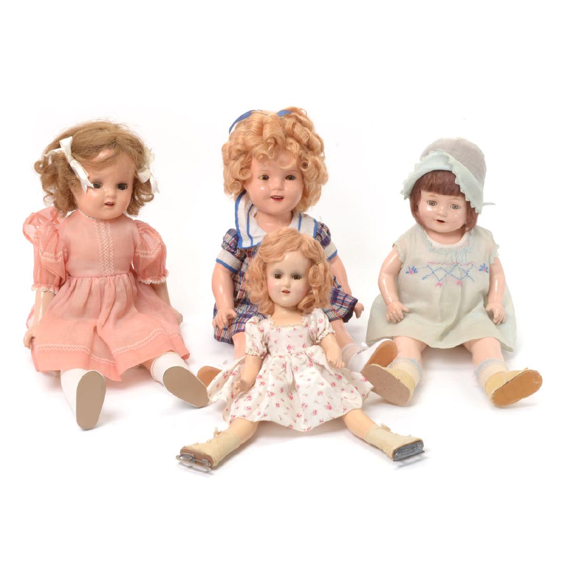 Four Composition Head Female Dolls (1 of 10)