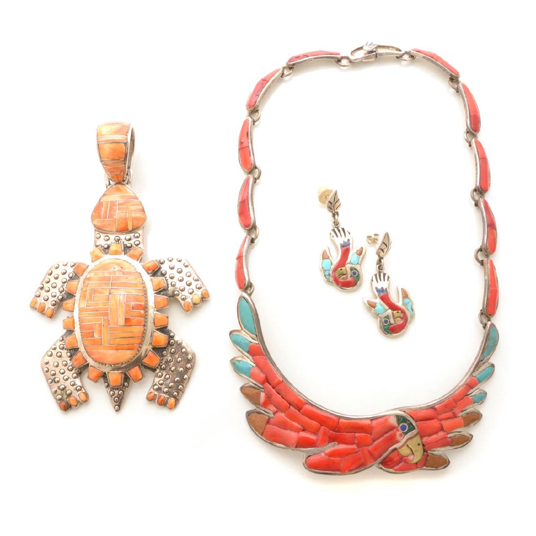 Collection of Mexican Multi-Stone, Sterling Silver (1 of 8)