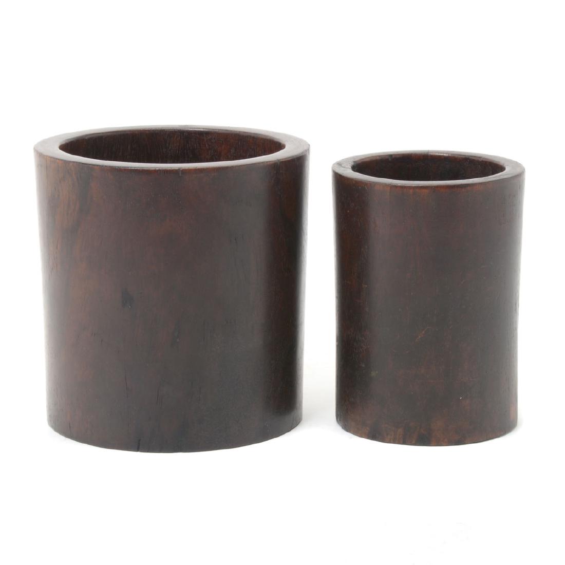 Two Small Huanghuali Brush Pots, Qing (1 of 6)