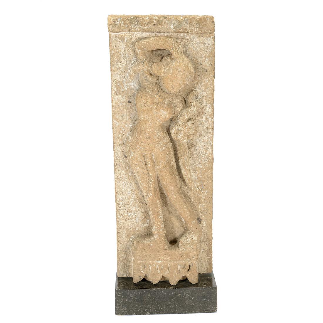 Indian Sandstone Figure of a Female Deity, 11th/12th C. (1 of 4)