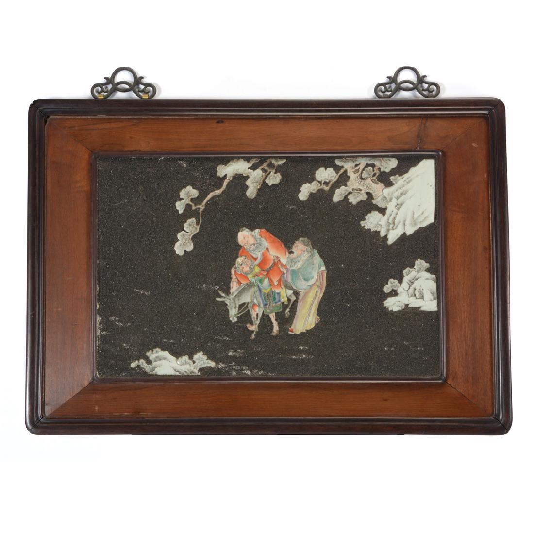 Enameled Porcelain Wall Plaque, Late 19th/Early 20th C. (1 of 4)