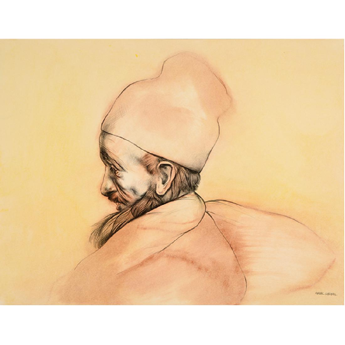 Rafael Coronel "Portrait of Man" pastel and colored (1 of 9)