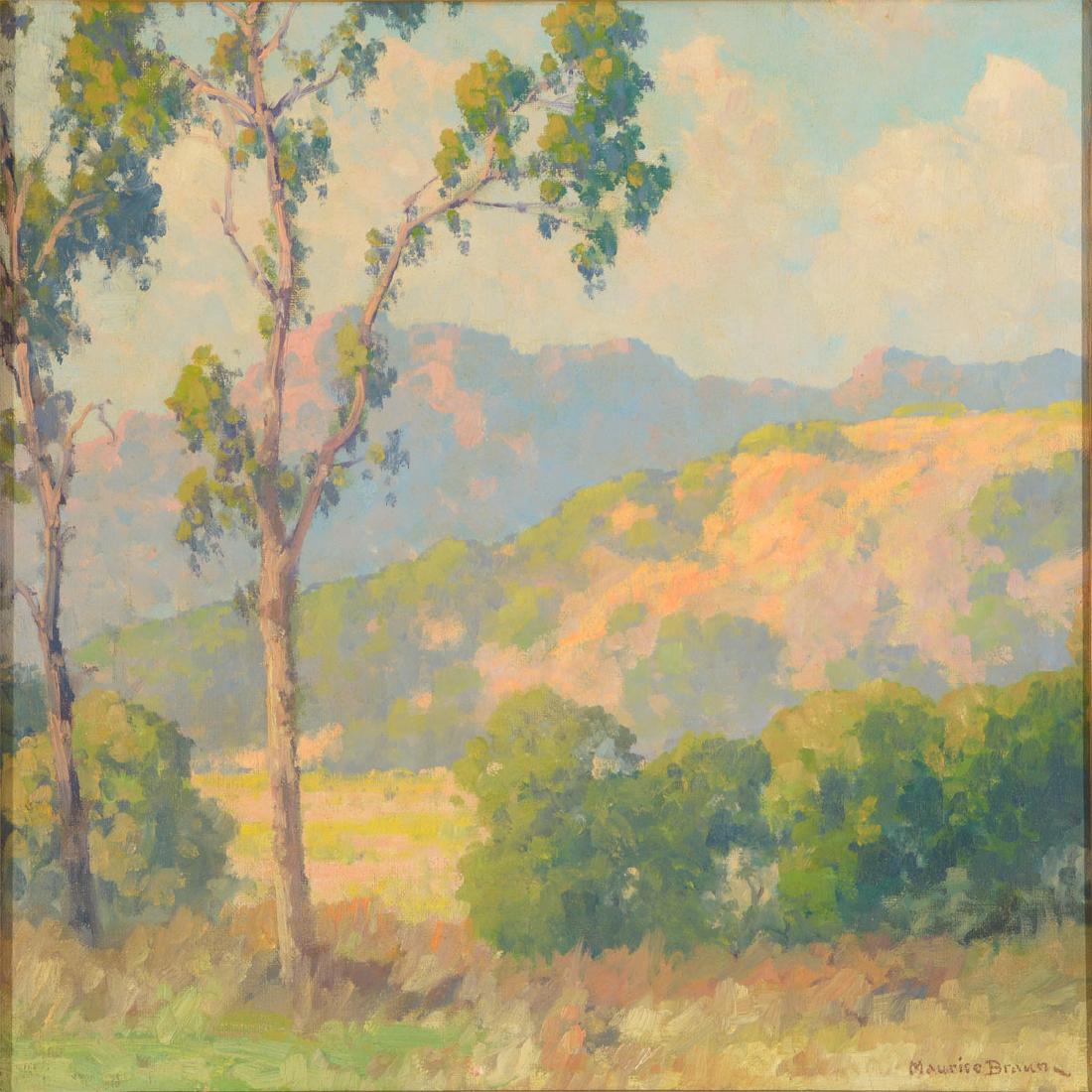 Maurice Braun "Sunny Landscape" oil on canvas (1 of 5)