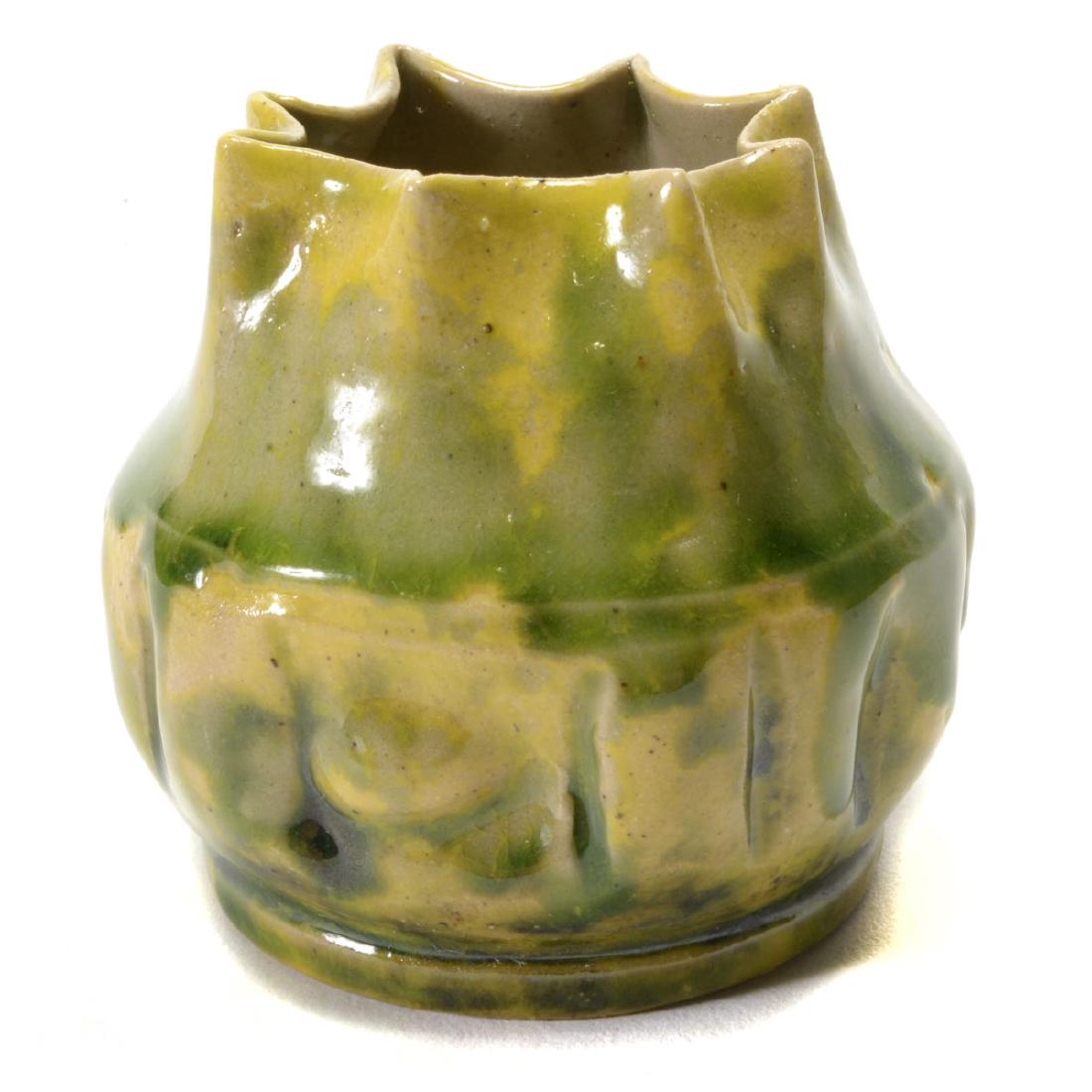 George E. Ohr "Small Vessel" glazed ceramic (1 of 4)