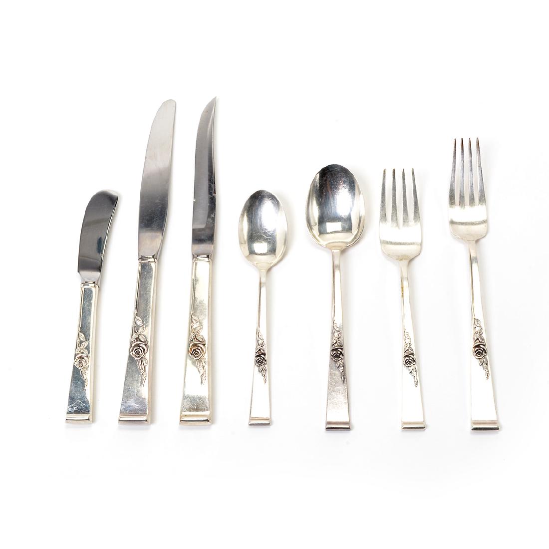 Reed & Barton "Classic Rose" Sterling Flatware Service (1 of 8)
