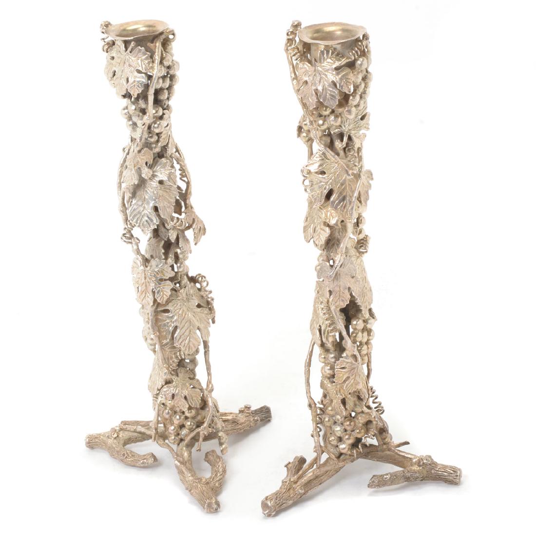 Pair of Shiraz Sterling Silver Grape Vine Form (1 of 4)