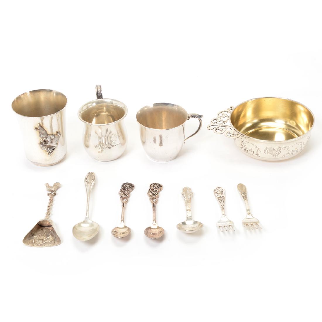 Collection of Eleven Sterling and Silverplate (1 of 9)