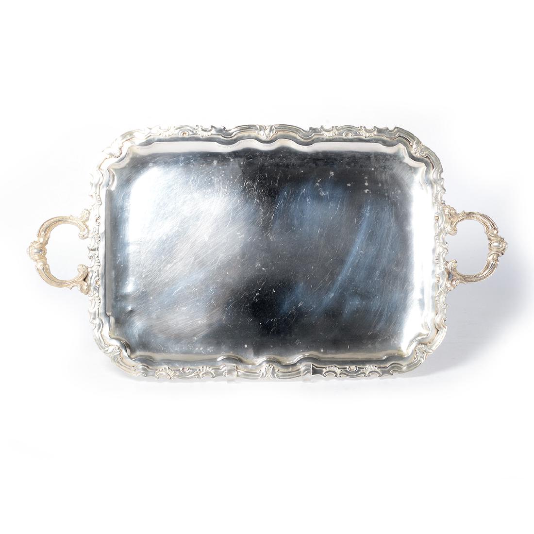 Peruvian Sterling Serving Tray in the Rococo Taste (1 of 5)