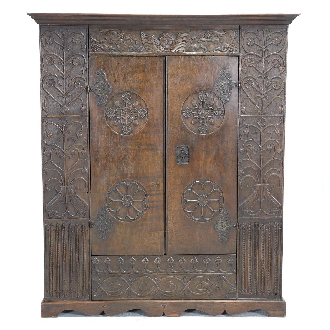 Continental Baroque Oak Armoire, 18th Century (1 of 5)