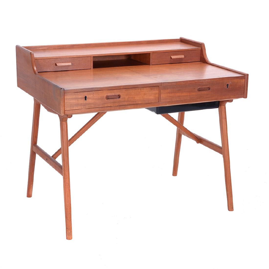 Danish Mid Century Modern Teak Secretary Desk Sep 09 2017