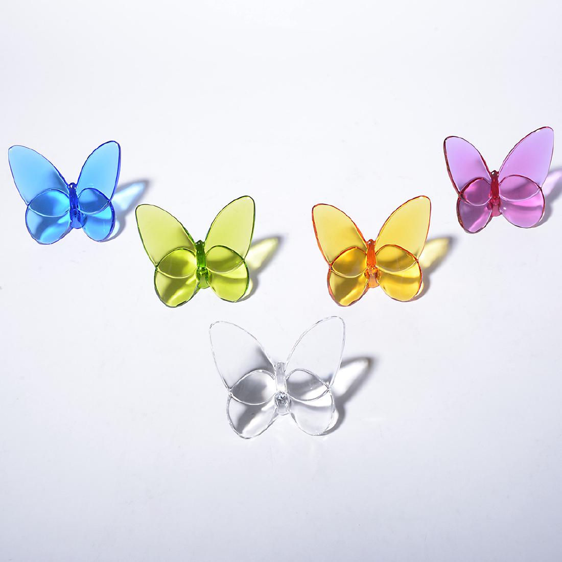 Five Baccarat Crystal Multicolored "Papillons" (1 of 5)