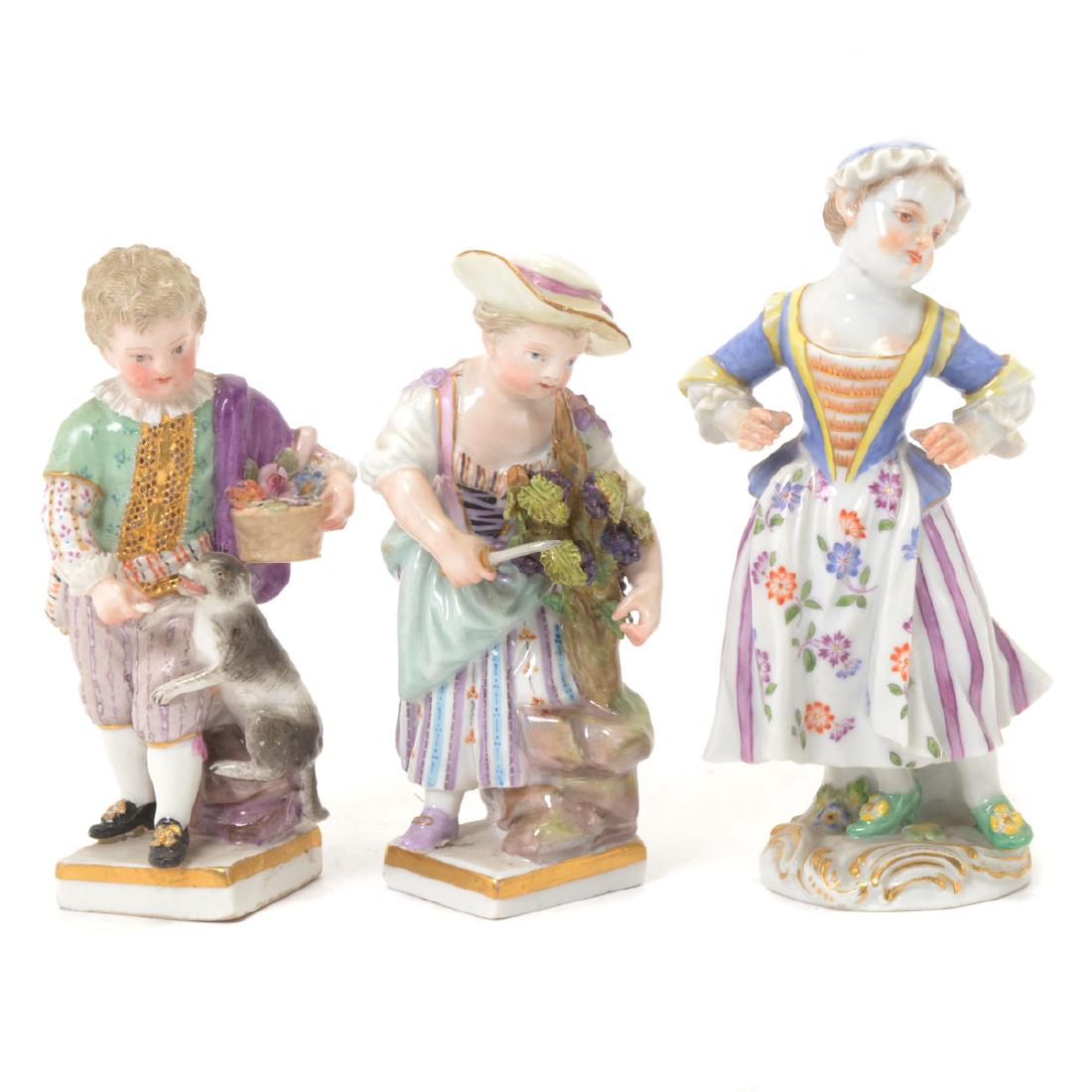 Three Meissen Porcelain Figures of Children (1 of 10)