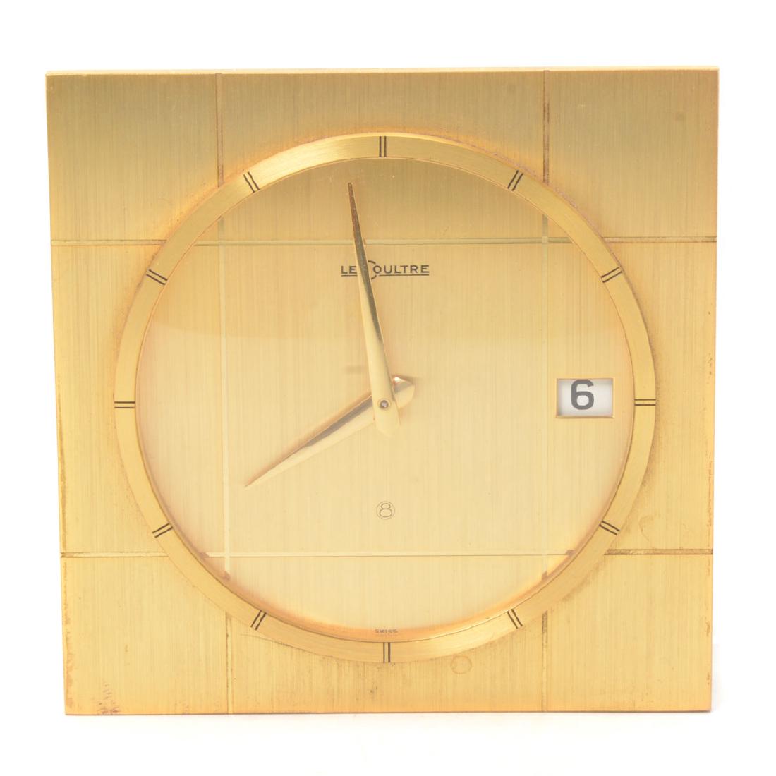 Le Coultre Gilt Bronze Eight Day Desk Clock (1 of 5)