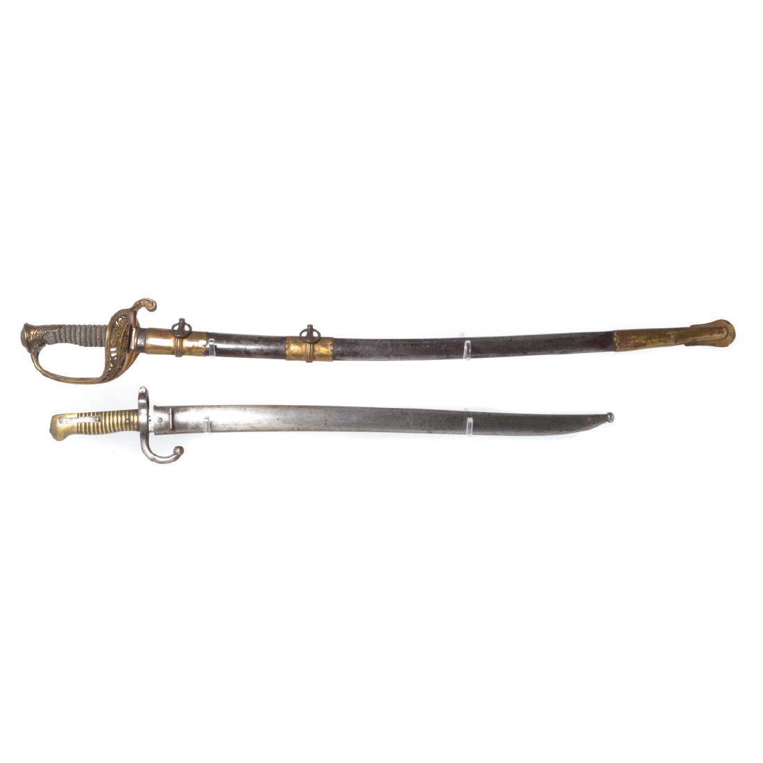 French Bayonet Sword with US Army Field Officer's Saber (1 of 10)