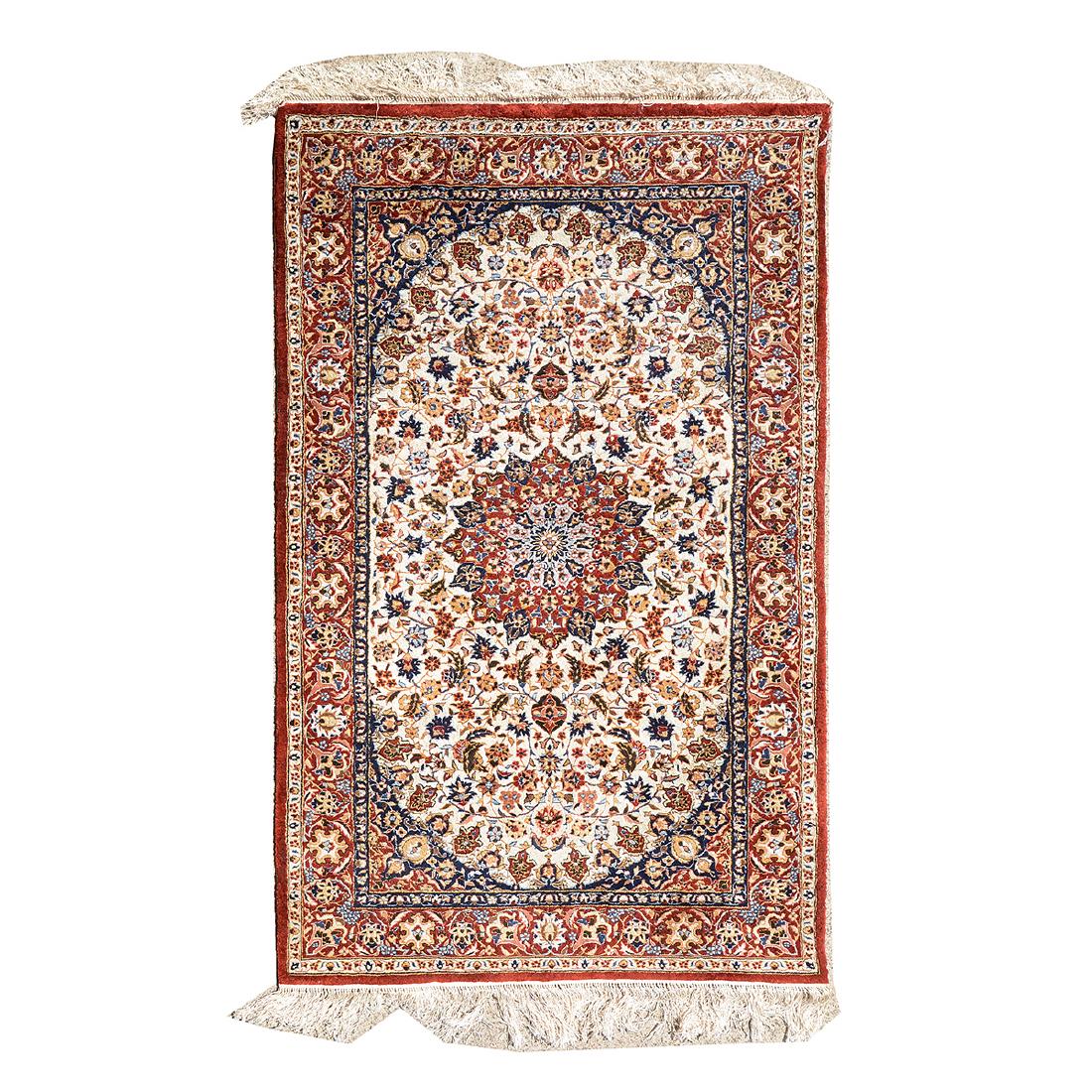 Egyptian Silk Prayer Rug 3 feet 1 inch x 5 feet 2