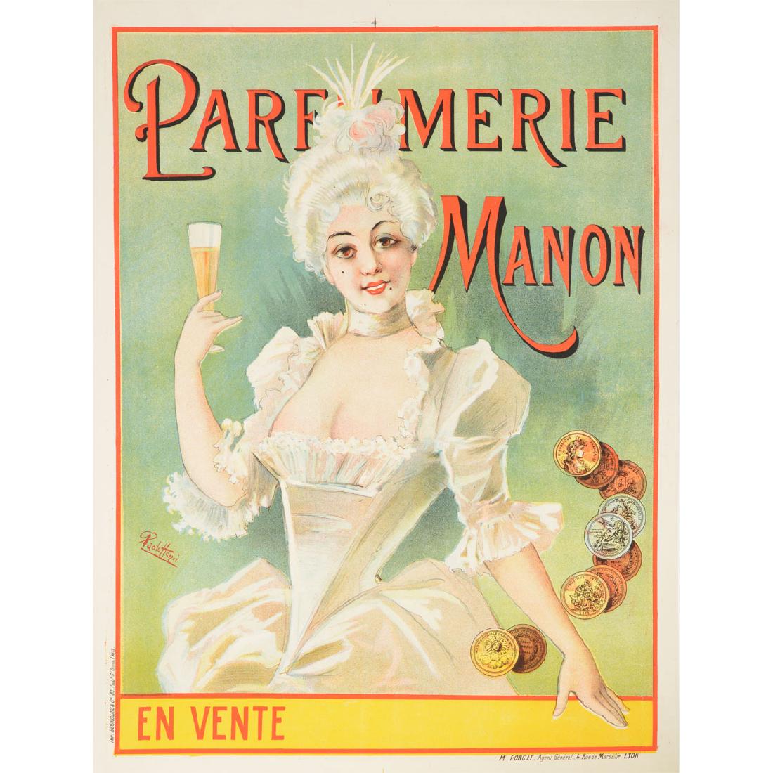 After Paolo Henri "Parfumeri Manon" lithograph poster (1 of 4)
