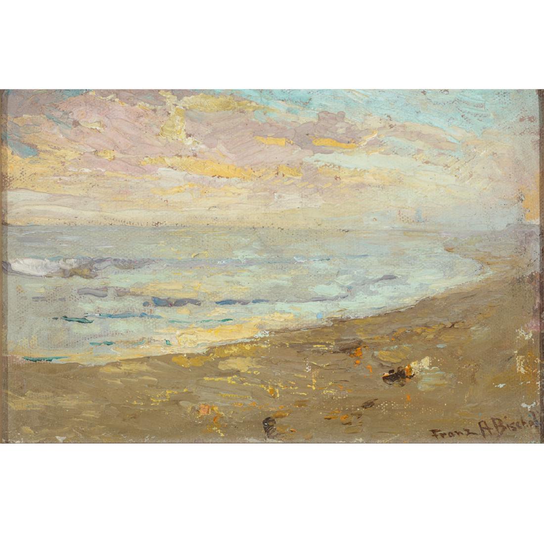 Franz Bischoff "Coastal Scape" oil on canvas board (1 of 5)