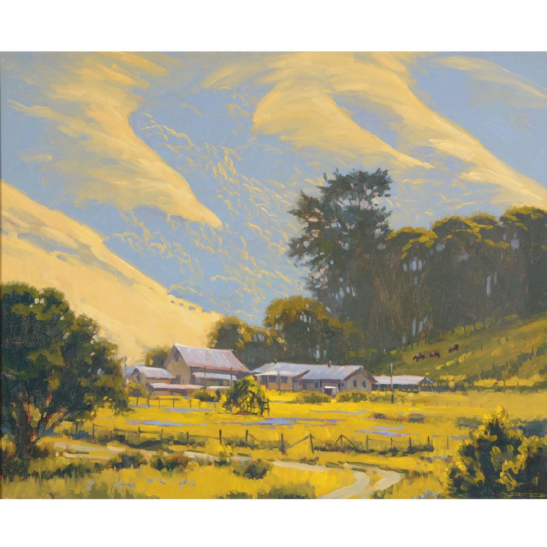 J. thomas Soltesz "Black Mountain Ranch" oil on canvas (1 of 4)