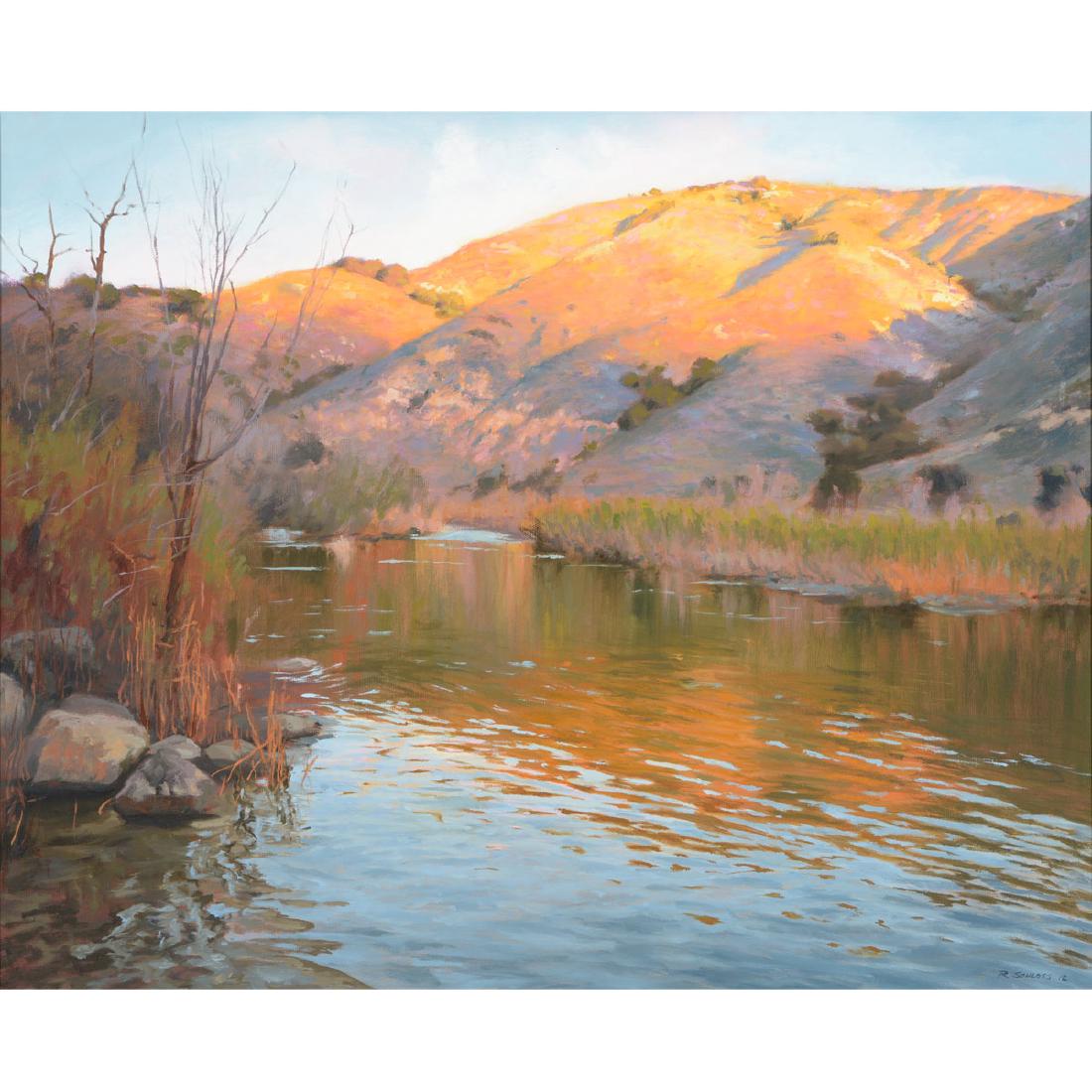 Richard Schloss "Santa Ynez River" oil on canvas (1 of 5)