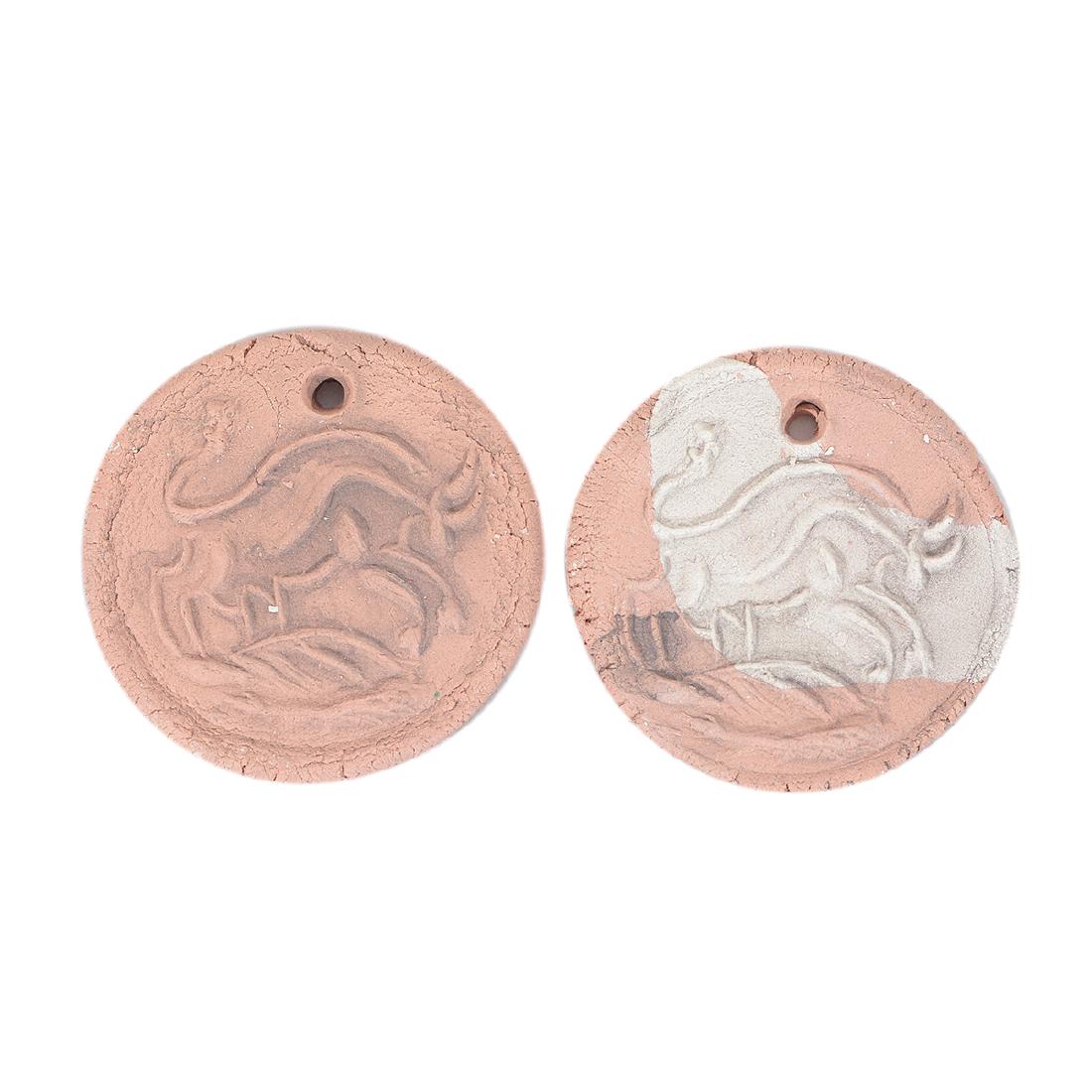 Two Picasso Style earthenware medallions (1 of 5)