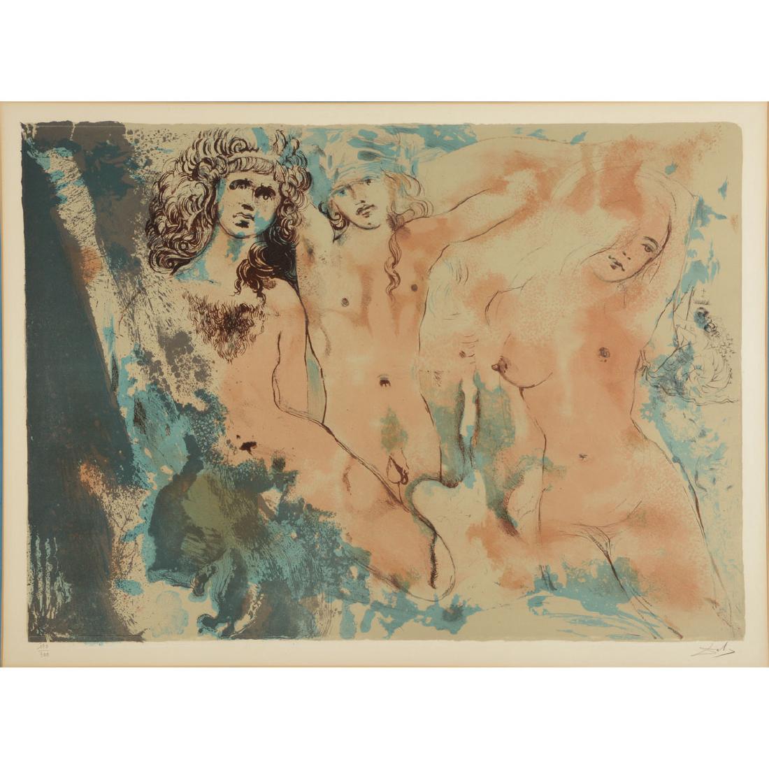 Salvador Dali "Three Hippies" lithograph (1 of 6)