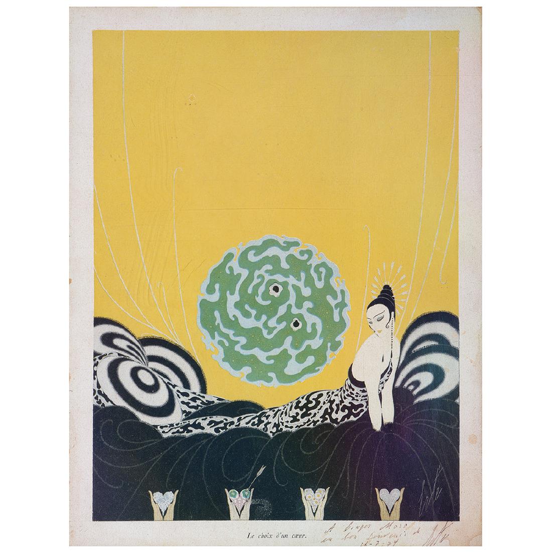 Erte print from the 1930's Harpers Bazaar magazine (1 of 5)